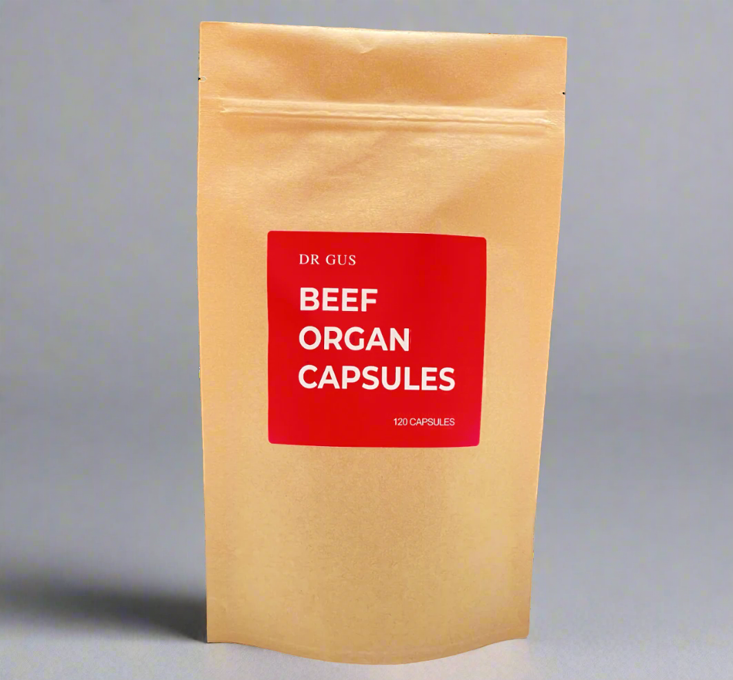 dr gus uk grass fed organic beef organs 120 capsules