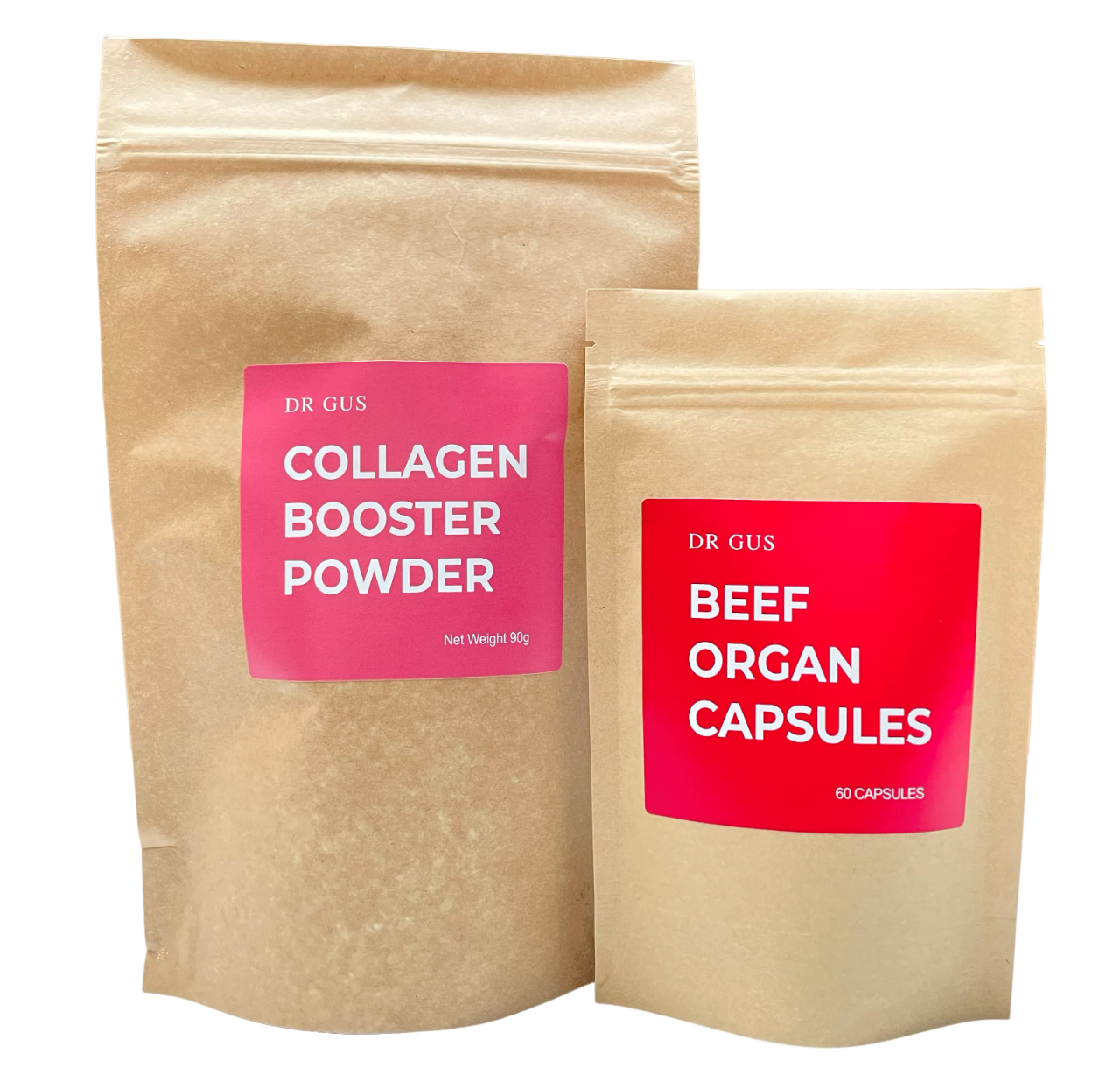Bone broth collagen and beef organ capsules bundle - DR GUS nutrition