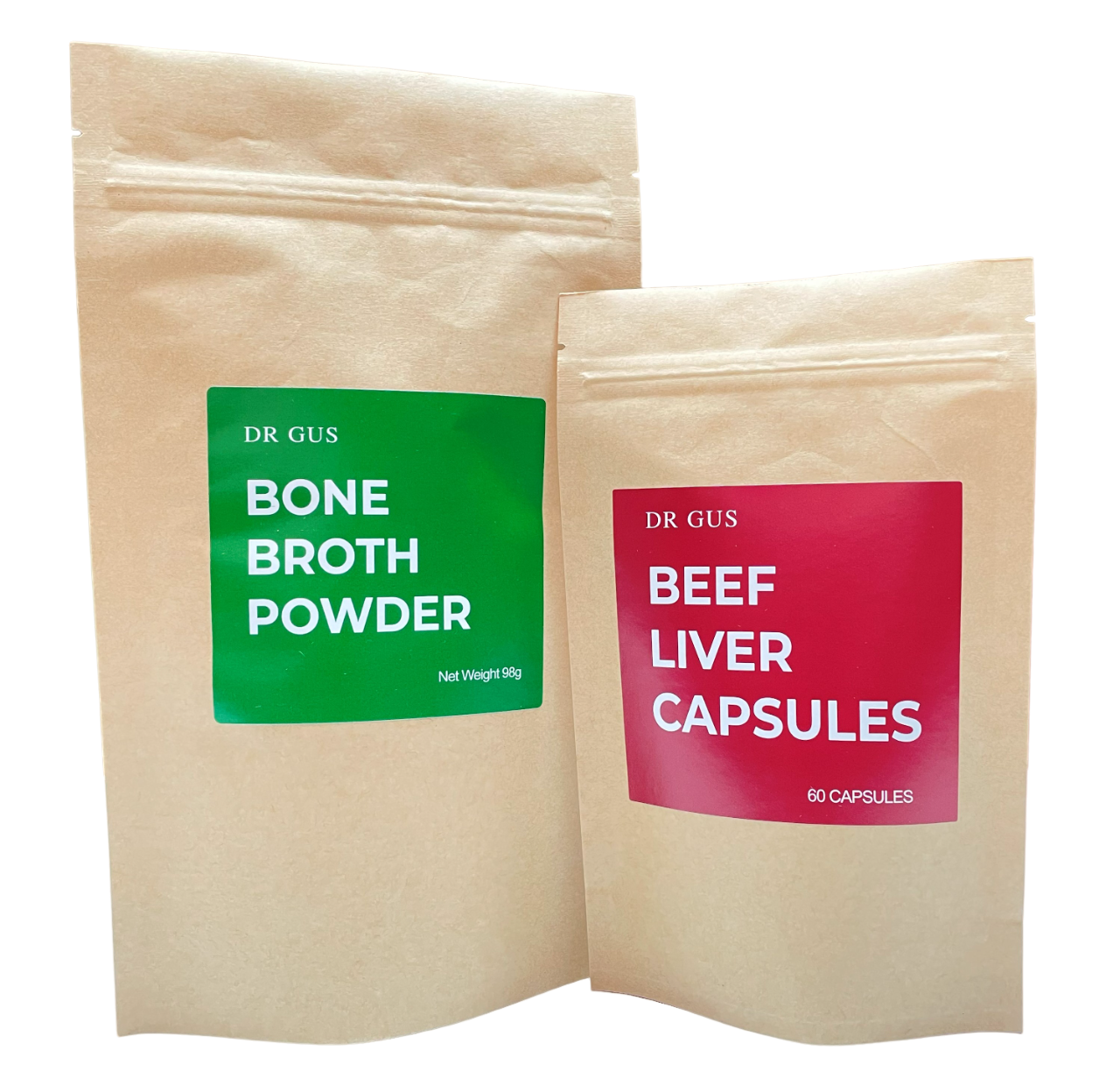 DR GUS nutrition Gut and Liver Bundle with bone broth and beef liver capsules