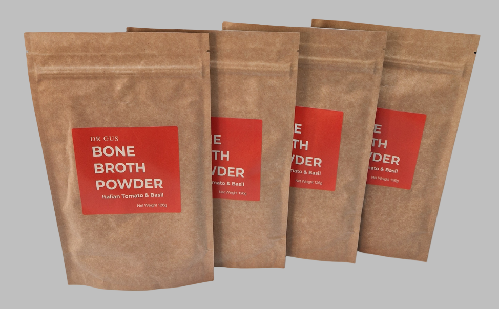 dr gus 4 pouch bundle of Italian Tomato and Herb Bone Broth