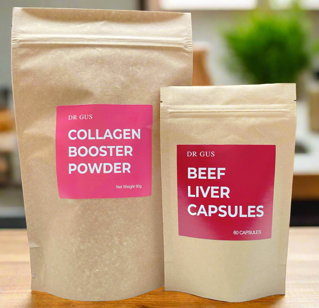 Collagen Booster Bone Broth Powder - UK Grass-Fed Dr Gus Nutrition