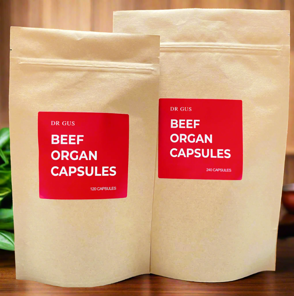 dr gus uk grass fed organic beef organs capsules