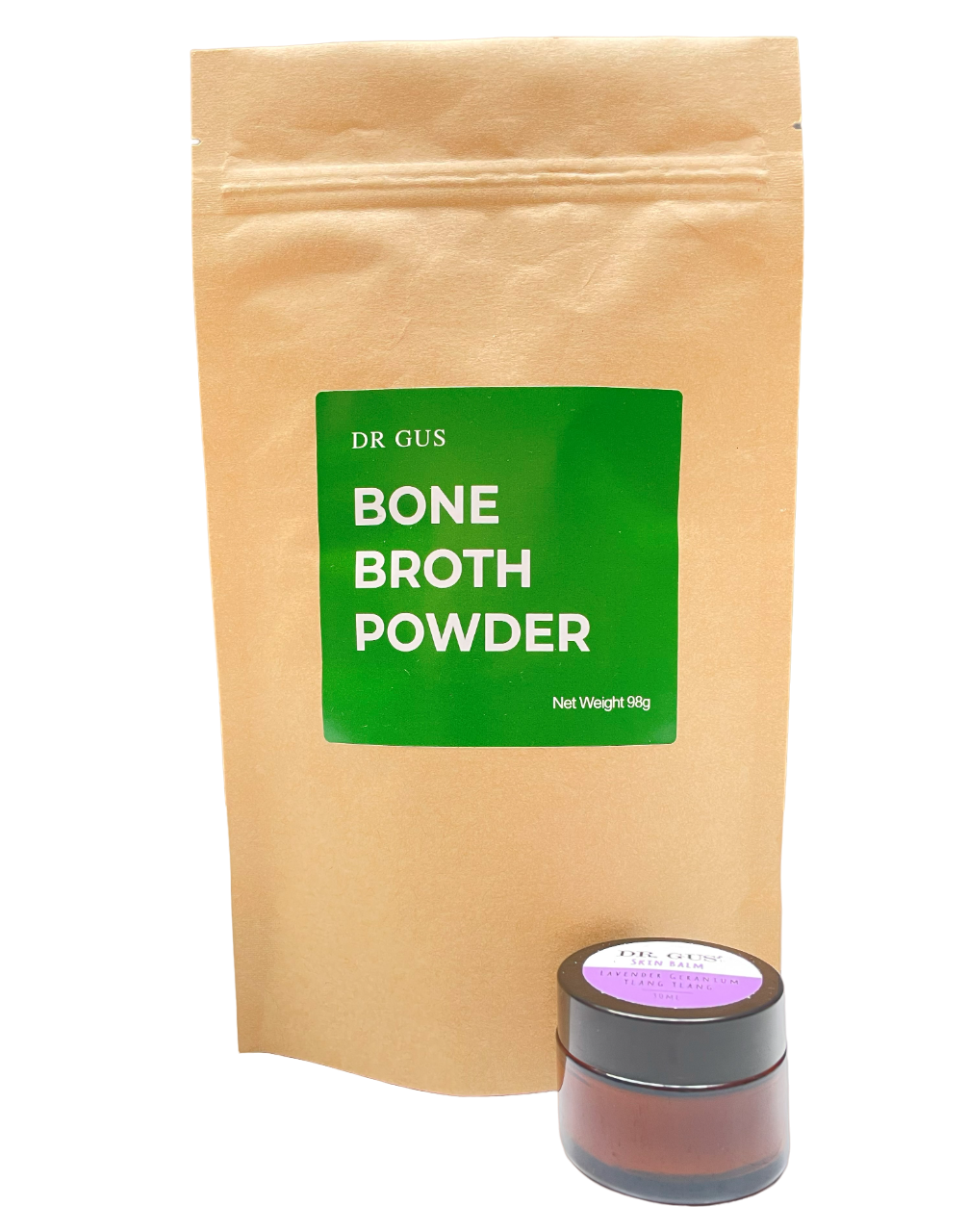 DR GUS nutrition collagen broth and tallow skincare bundle